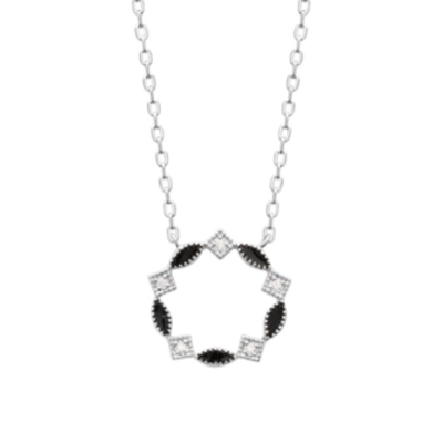 COLLIER ARGENT 925 RHODIE LAQUE OZ