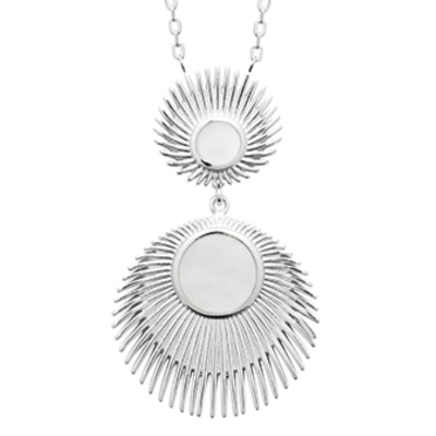 COLLIER ARGENT 925 RHODIE NACRE