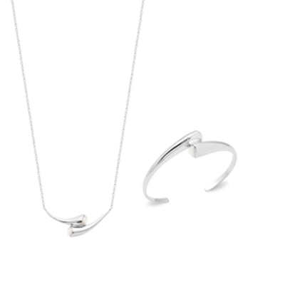 COLLIER ARGENT 925 RHODIE NACRE