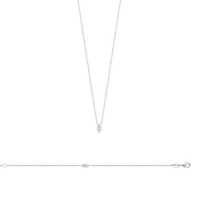 COLLIER ARGENT 925 RHODIE OZ