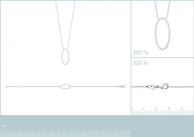 COLLIER ARGENT 925 RHODIE OZ - 8z7344845