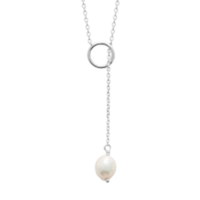COLLIER ARGENT 925 RHODIE PERLE DE CULTURE - 8z7395145