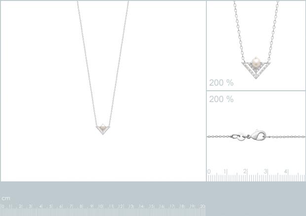 COLLIER ARGENT 925 RHODIE PERLE DE CULTURE OZ - 8z7380445