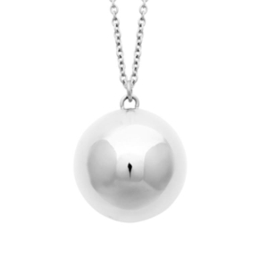 COLLIER BOLA ACIER PVD COULEUR ARGENT