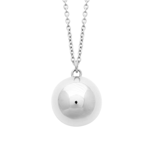 COLLIER BOLA ACIER PVD COULEUR ARGENT
