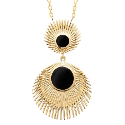 COLLIER PL-OR 750 3MIC AGATE NOIRE