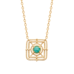 COLLIER PL-OR 750 3MIC AMAZONITE