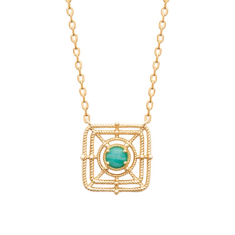 COLLIER PL-OR 750 3MIC AMAZONITE