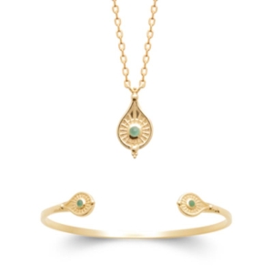 COLLIER PL-OR 750 3MIC AVENTURINE