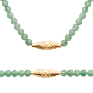 COLLIER PL-OR 750 3MIC AVENTURINE