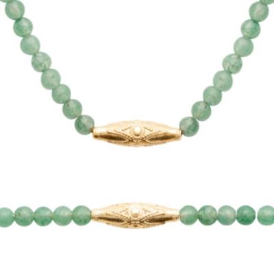 COLLIER PL-OR 750 3MIC AVENTURINE