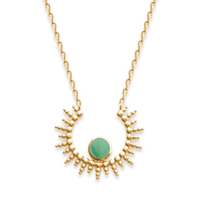 COLLIER PL-OR 750 3MIC AVENTURINE