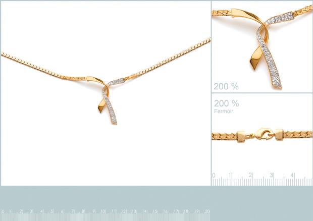 Collar Chapado Oro 18k Bicolor. 3 Micras. Circonita - 9z7007142