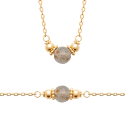 BRACELET PL-OR 750 3MIC LABRADORITE