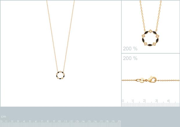 Collar Chapado Oro 18k. 3 Micras. Circonita. Esmalte - 9z7372245