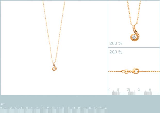 Collar Chapado Oro 18k. 3 Micras. Circonita - 9z7340945