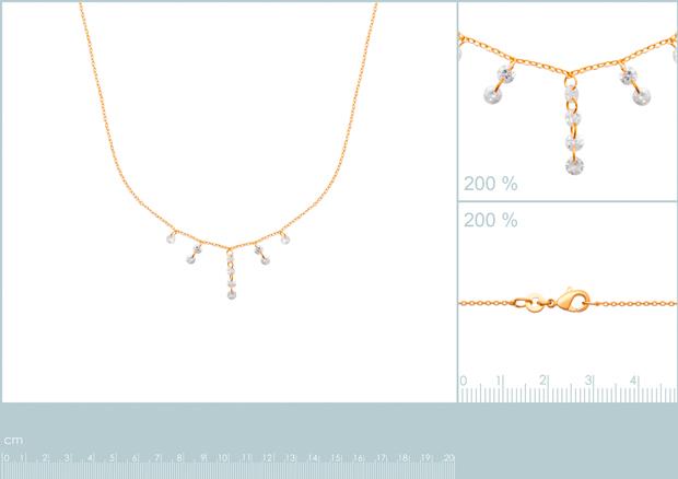 Collar Chapado Oro 18k. 3 Micras. Circonita - 9z7347445