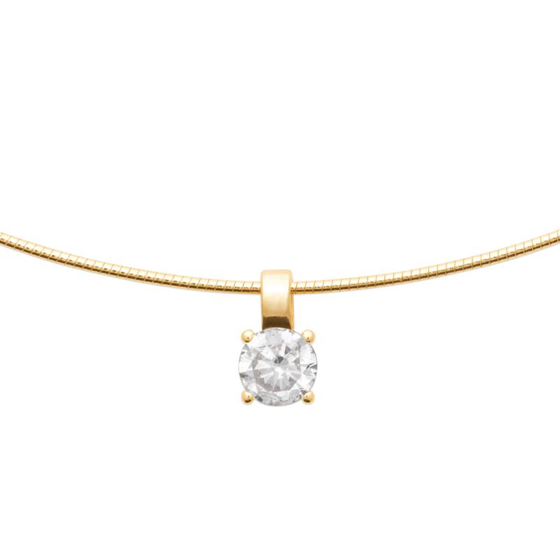 Collar Chapado Oro 18k. 3 Micras. Circonita - 9z7406042