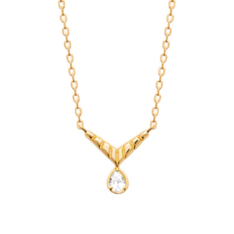 Collar Chapado Oro 18k. 3 Micras. Circonita - 9z7420545