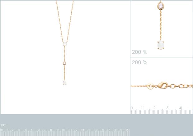 Collar Chapado Oro 18k. 3 Micras. Circonita. Piedra Color - 9z7356745