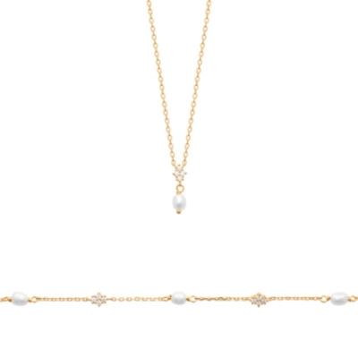 BRACELET PL-OR 750 3MIC PERLE DE CULTURE