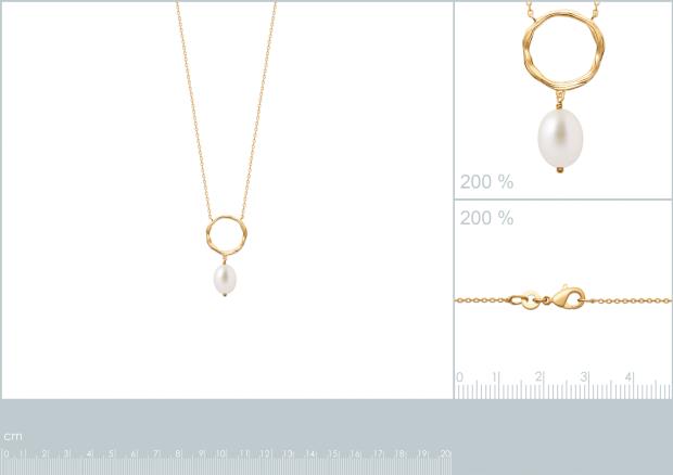 Collar Chapado Oro 18k. 3 Micras. Circonita. Perla - 9z7372645