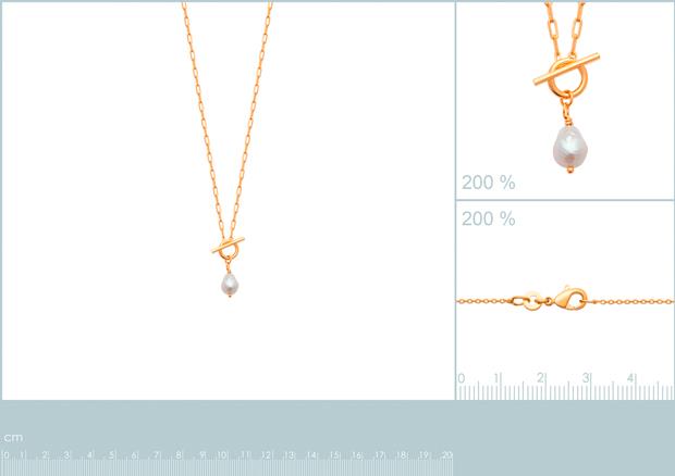 Collar Chapado Oro 18k. 3 Micras. Perla - 9z7349945