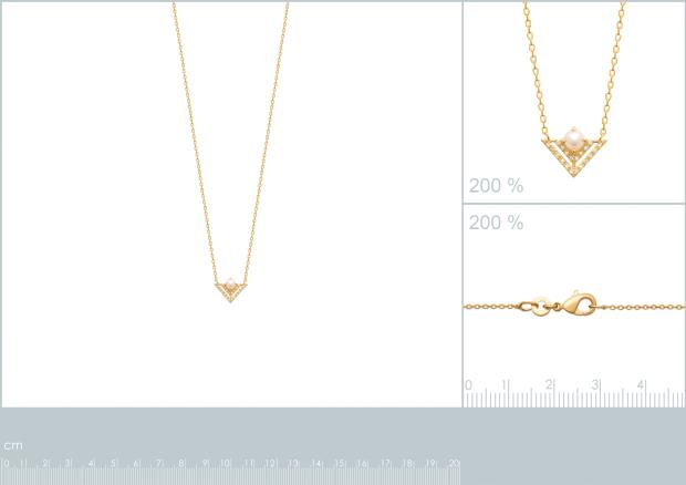 Collar Chapado Oro 18k. 3 Micras. Circonita. Perla - 9z7380445