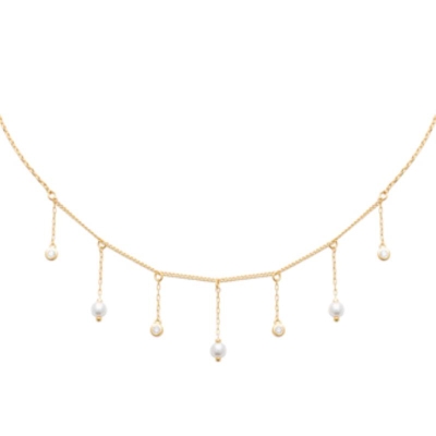 COLLIER PL-OR 750 3MIC PERLES IMIT