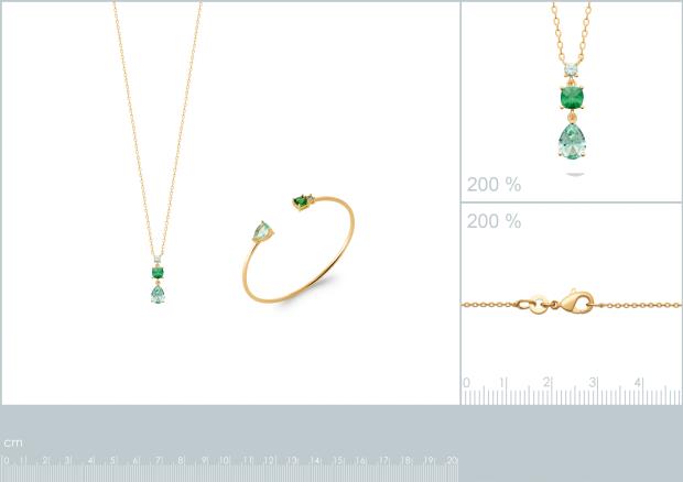 Brazalete Chapado Oro 18k. 3 Micras. Piedra Color - 9z7378558