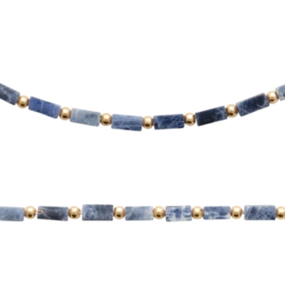 BRACELET PL-OR 750 3MIC SODALITE