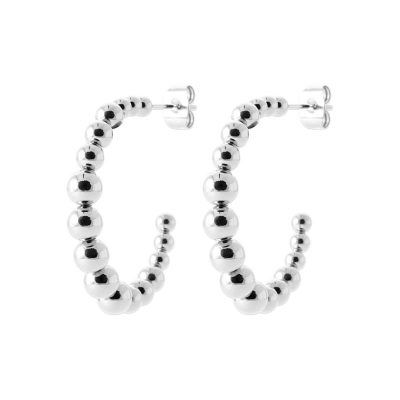 CREOLE ACIER PVD COULEUR ARGENT