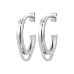 CREOLE ACIER PVD COULEUR ARGENT