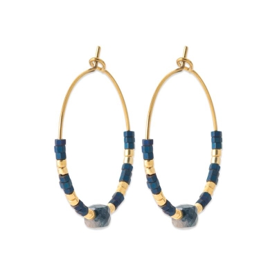 CREOLE ACIER PVD DORÉ LOLITE