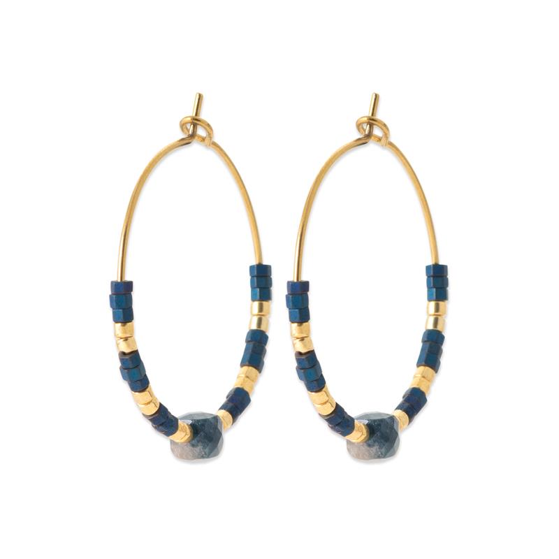 CREOLE ACIER PVD DORÉ LOLITE