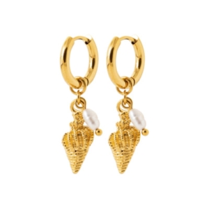 CREOLE ACIER PVD DORÉ PERLES IMIT