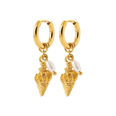 CREOLE ACIER PVD DORÉ PERLES IMIT