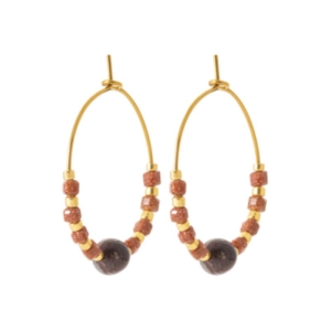 CREOLE ACIER PVD DORÉ PIETERSITE