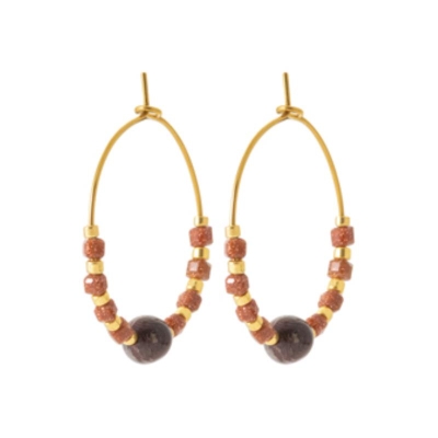 CREOLE ACIER PVD DORÉ PIETERSITE