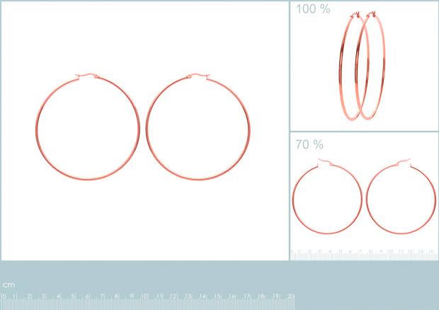 Pendientes Aro acero 316. Pvd Rosa - 3z91109006