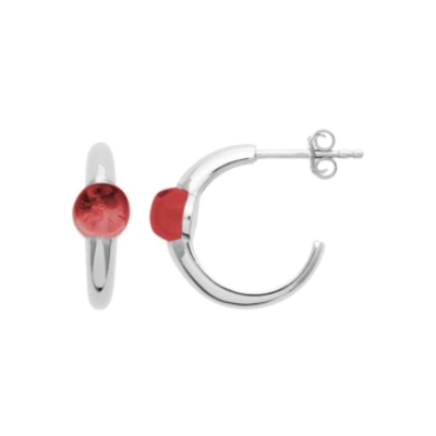 CREOLE ARGENT 925 RHODIE GRENAT