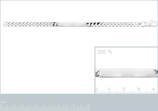 IDENTITE ARGENT 925 RHODIE - 7z0200620