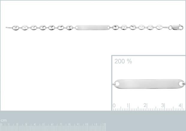 IDENTITE ARGENT 925 RHODIE - 7z1100619
