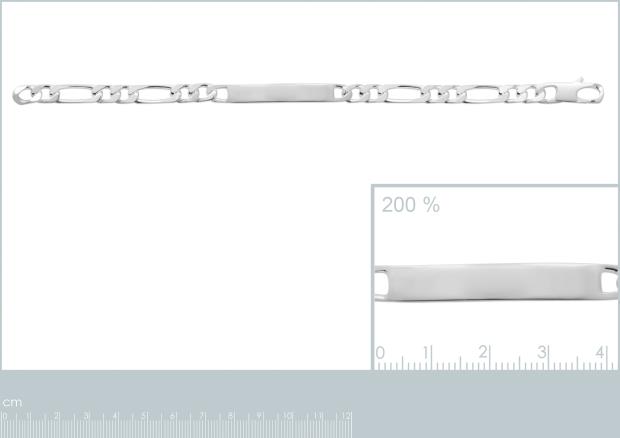 IDENTITE ARGENT 925 RHODIE - 7z3200620