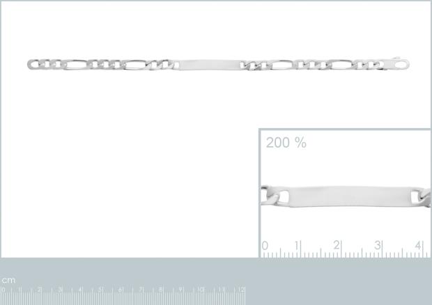 Pulsera Plata 925. Rodio. Placa [5 mm - 7z3300518