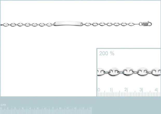 IDENTITE ARGENT 925 RHODIE - 7z1000619