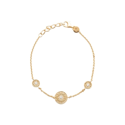 Pulsera Chapado Oro 18k. 3 Micras. Circonita - 9z7412918