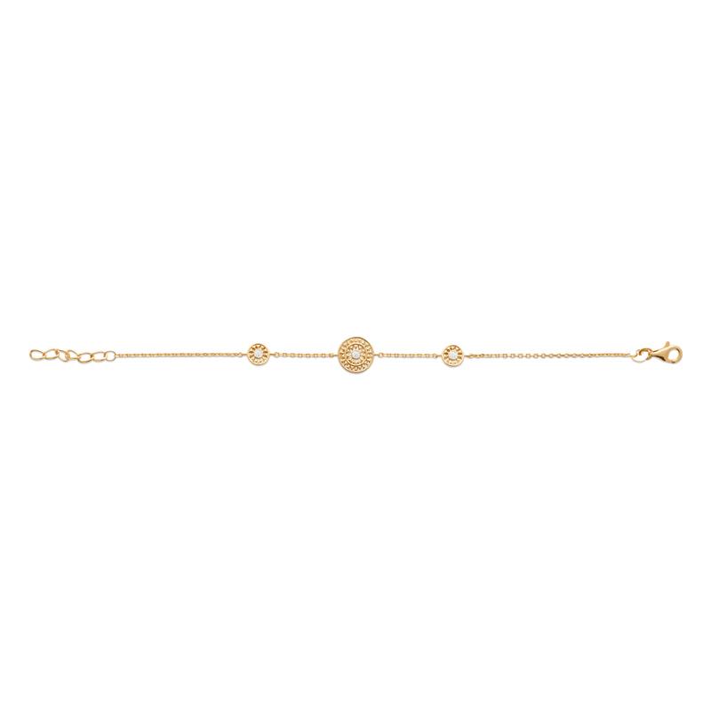 Pulsera Chapado Oro 18k. 3 Micras. Circonita - 9z7412918