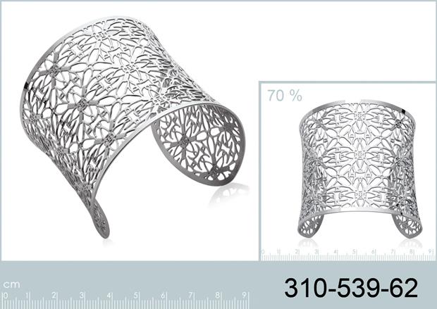 Brazalete Acero 316. Pvd Plateado - 3z1053962