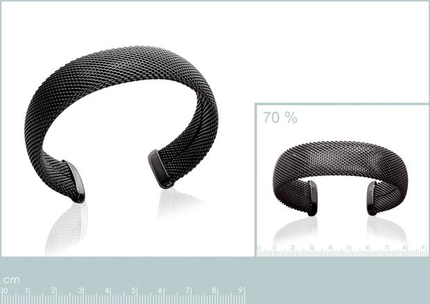 Brazalete Acero 316. Pvd Rutenio - 3z1016964